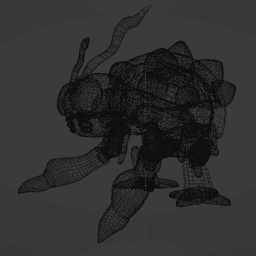 Tentomon - Ingame model polished - Seperate Parts 3d model