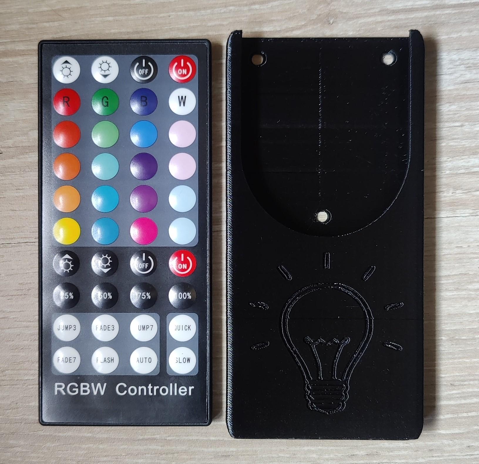 Big RGBW LED Remote Control Wall Mount With Light Bulb Ingraved 3d model