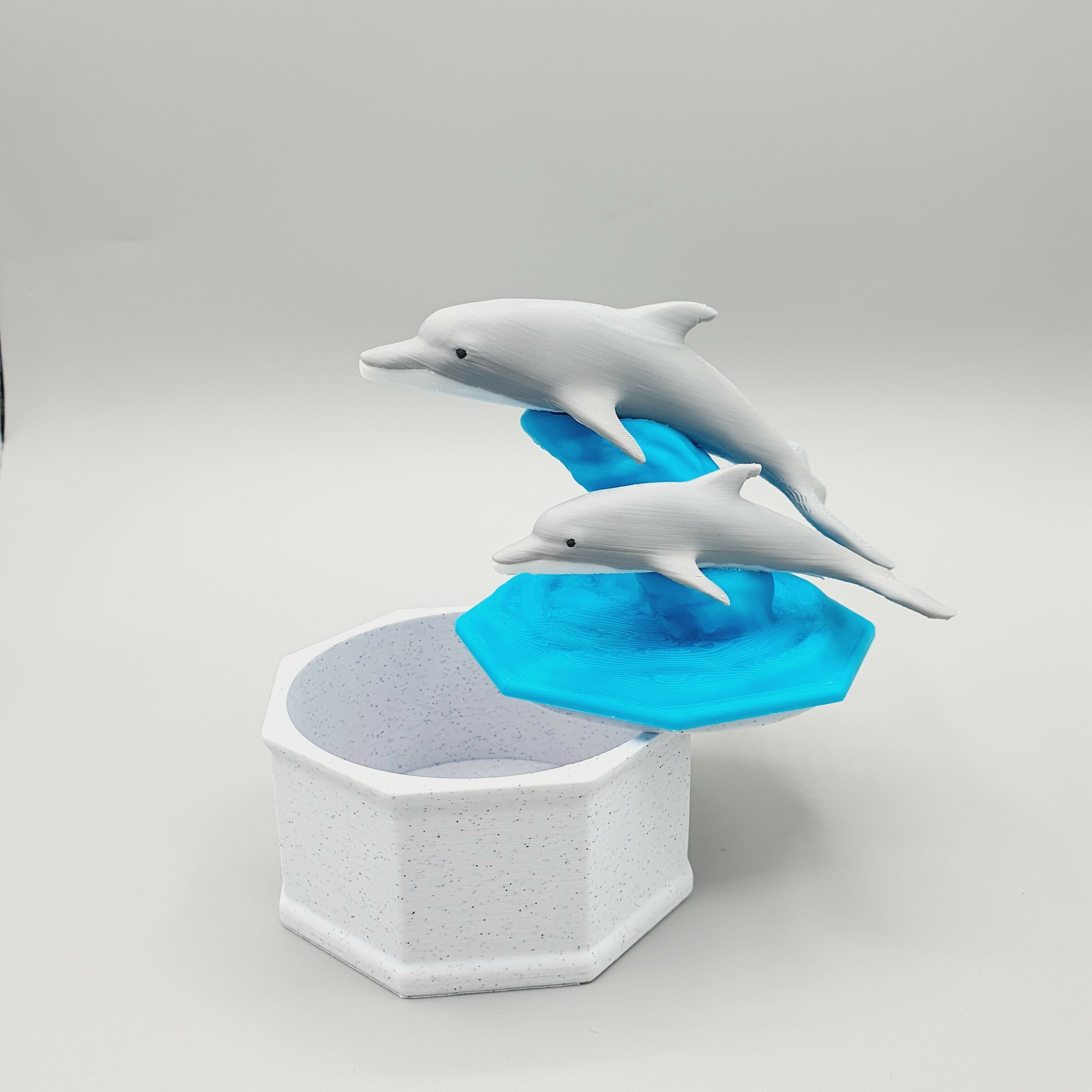 DOLPHIN BOX CONTAINER WITH LID 3d model