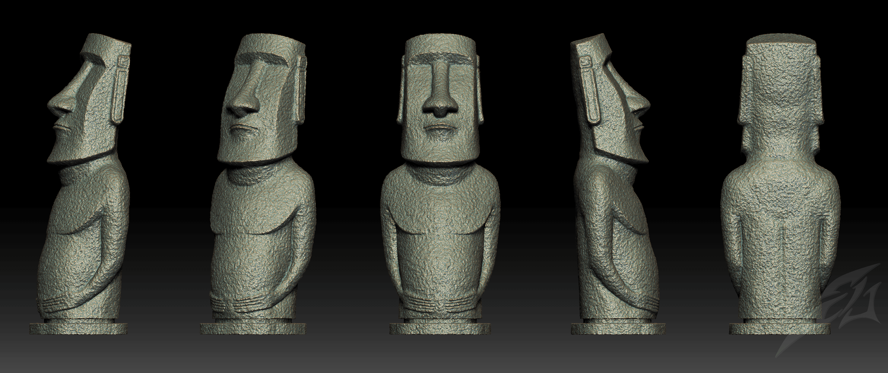 Moai statue - Easter Island 3d model
