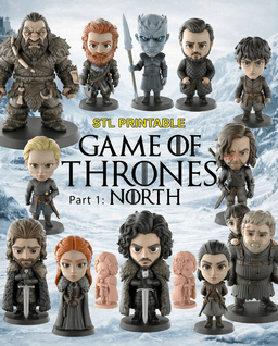 Game of Thrones North STL Files Part 1 - Jon Snow Arya - 3D Print Models 3d model