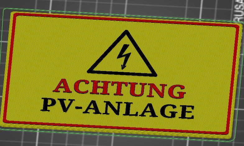 Achtung PV-Anlage 3d model