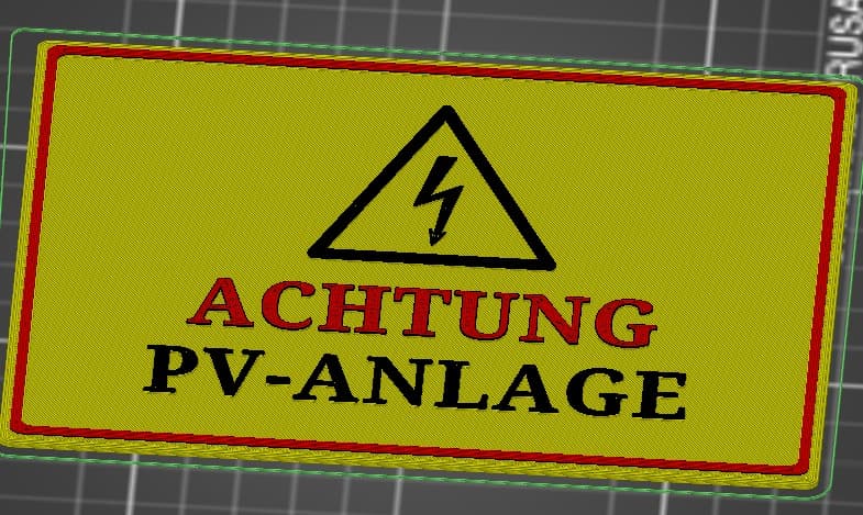 Achtung PV-Anlage 3d model