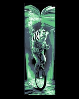 Funky Fish traveling the town on unicycles - Set of Bookmarks 3d model