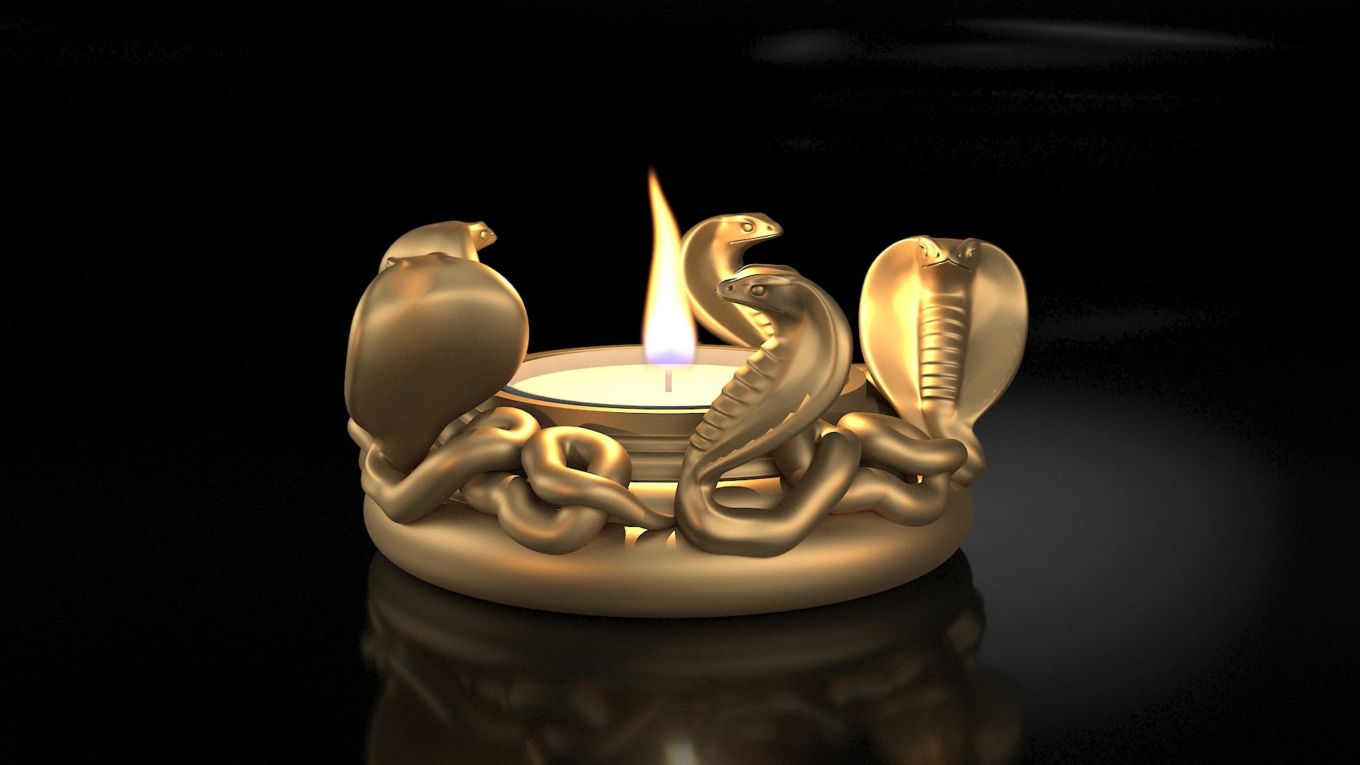TEALIGHT HOLDER COBRA V.2 3d model