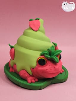 Strawberry Matcha Frog 3d model