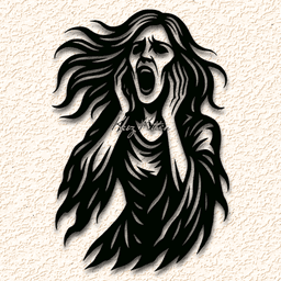 halloween banshee wall art home decor 3d model