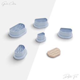 Indoor Potted Plants Polymer Clay Cutter Pack, 10 Models, 2 Cutter Version, 5 Size, No: 1140 3d model