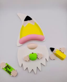 Magnetic Back to School Hat Gnome For Modular Sign 3d model
