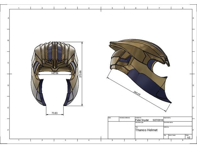 Thanos Helmet (Infinity War) 3d model