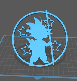 Silhouette San Goku Kid - Dragon Ball 3d model