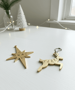 RUDOFLEX | Reindeer & Star Keychains | Print-in-Place, No Supports 3d model