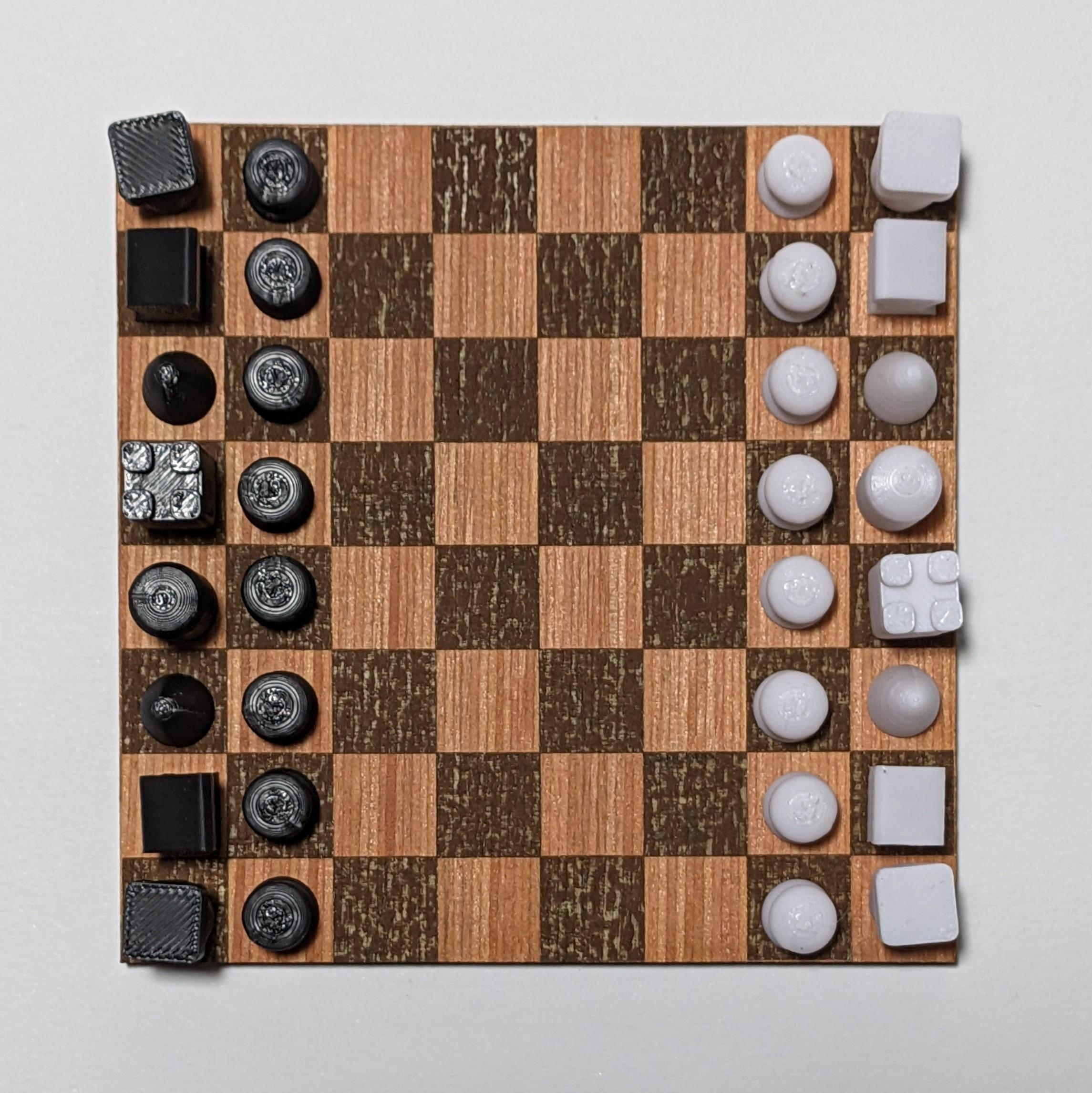 Chess Customisable Pieces & Board 3d model