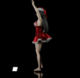 Cute Holiday Girl Tifa v2 3d model