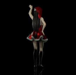 Cute Holiday Girl Tifa v2 3d model