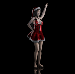 Cute Holiday Girl Tifa v2 3d model