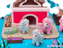 Mini Sheep and Barn Flexi Set 3d model