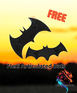 Articulated Flexi Bats / Print in place / 3mf included 3d model