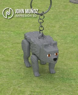wolf dennis Minecraft movie keychains figure 3d model