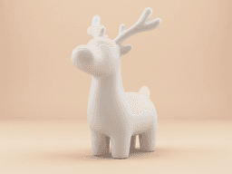 Cute Minimal Reindeer – Stylized Christmas Reindeer 3d model