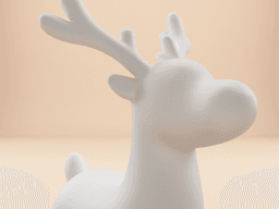 Cute Minimal Reindeer – Stylized Christmas Reindeer 3d model