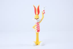 Looney Tunes Christmas Bugs Bunny Figurine with Candy Cane – Cute Cartoon Holiday Decor 3d model