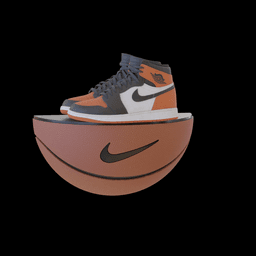 Nike Basketball Shoe Display 3d model