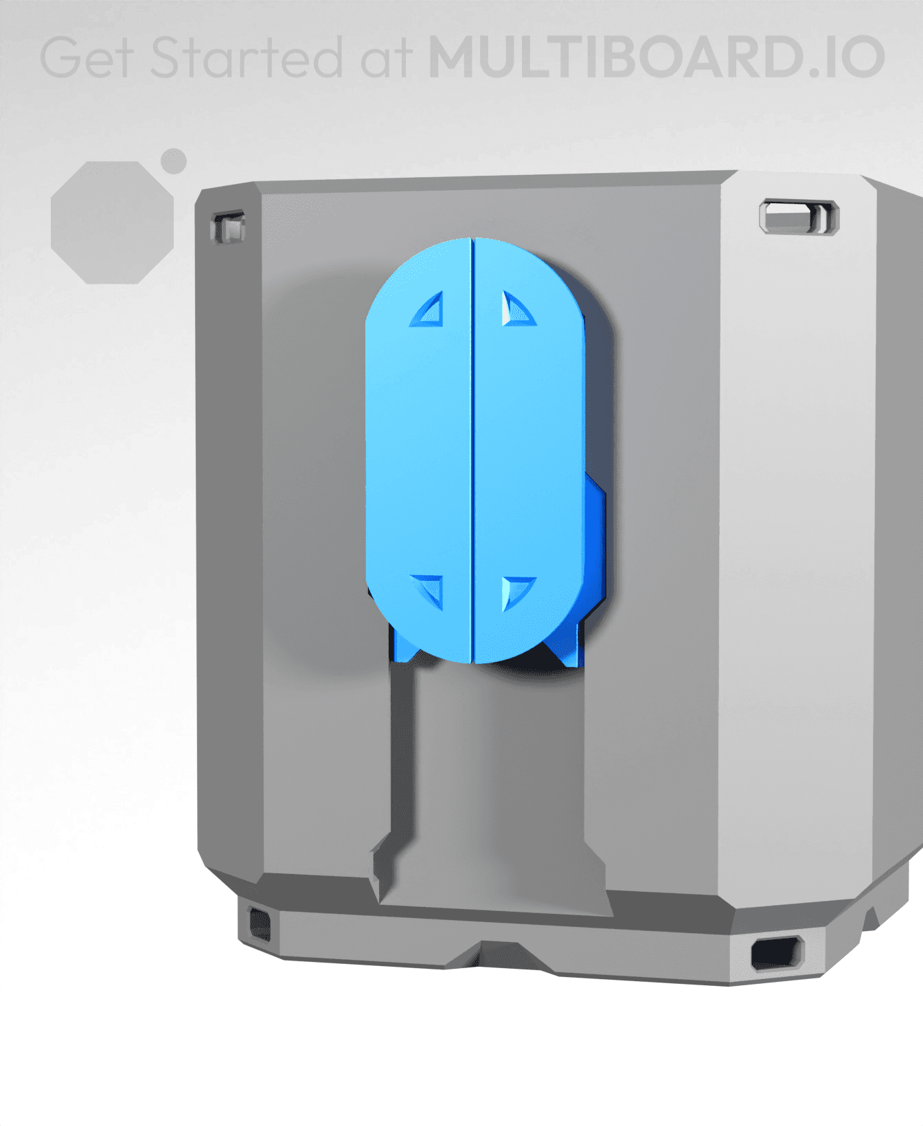 Lite Rail - 1 LU Bin Fit - OX Fold-In Locked Lite Rail (1 MU Rail) 3d model
