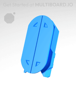 Lite Rail - 1 LU Bin Fit - OX Fold-In Locked Lite Rail (1 MU Rail) 3d model