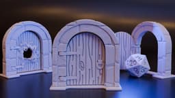 Modular Door Props (DND / TTRPG) 3d model