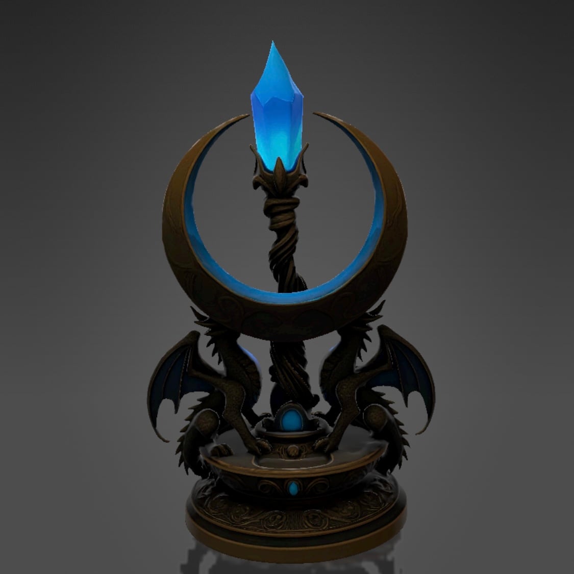 Twin Dragon Crystal 3d model