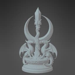 Twin Dragon Crystal 3d model
