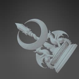 Twin Dragon Crystal 3d model