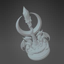 Twin Dragon Crystal 3d model