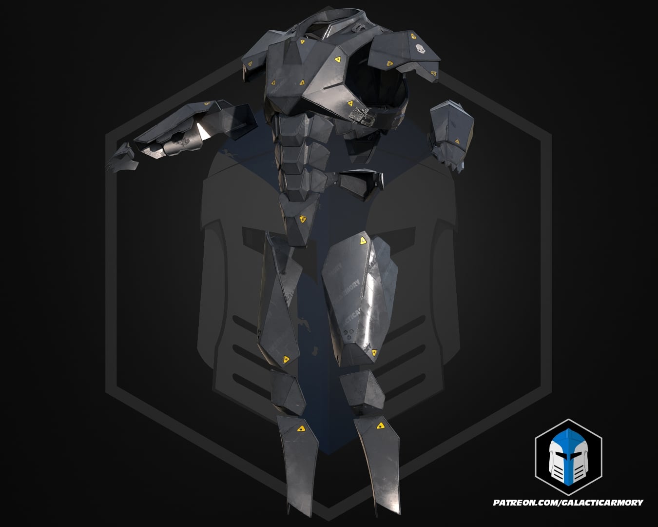 HD2 Null Cipher Armor - 3D Print Files 3d model