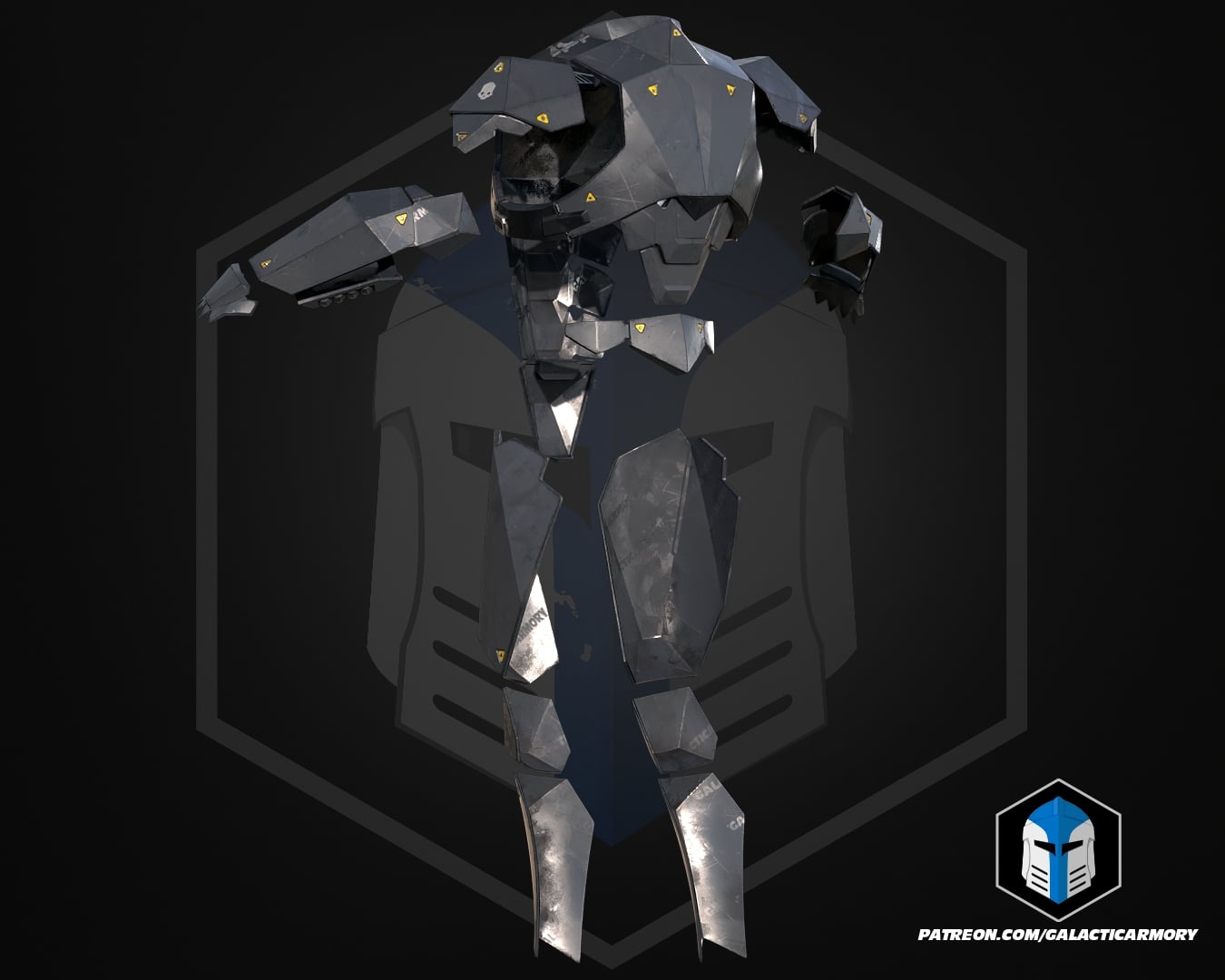 HD2 Null Cipher Armor - 3D Print Files 3d model