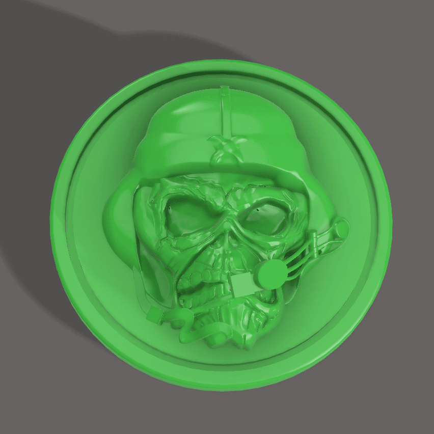 Skull Pilot Coin 3d model