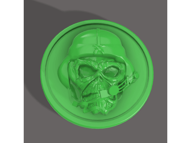 Skull Pilot Coin 3d model
