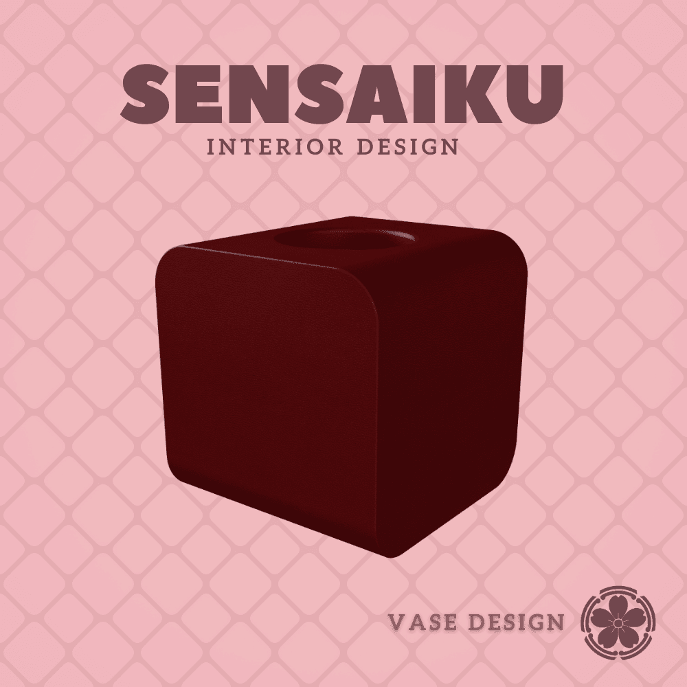 78. Rounded Cube 78 Custom Vase Design - Ikebana Home Decoration 3d model