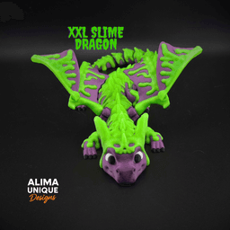 XXL Slime Dragon with and without Wings 3d model