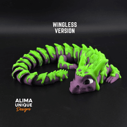 XXL Slime Dragon with and without Wings 3d model