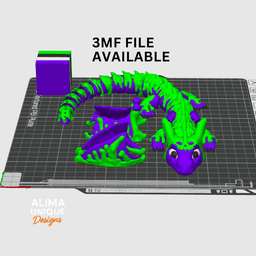 XXL Slime Dragon with and without Wings 3d model