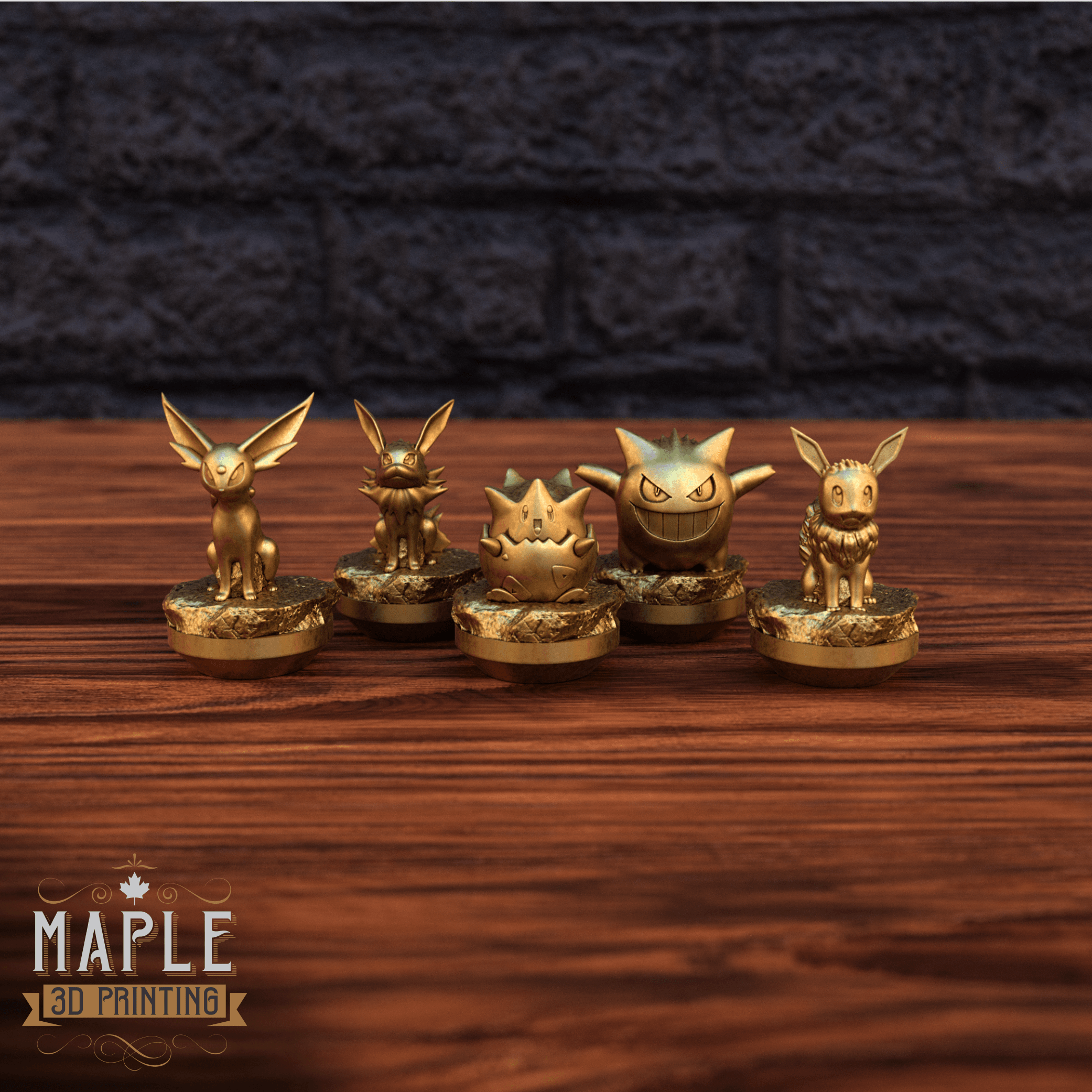 Pokemon Chess Set - Customizable - Support Free 3d model