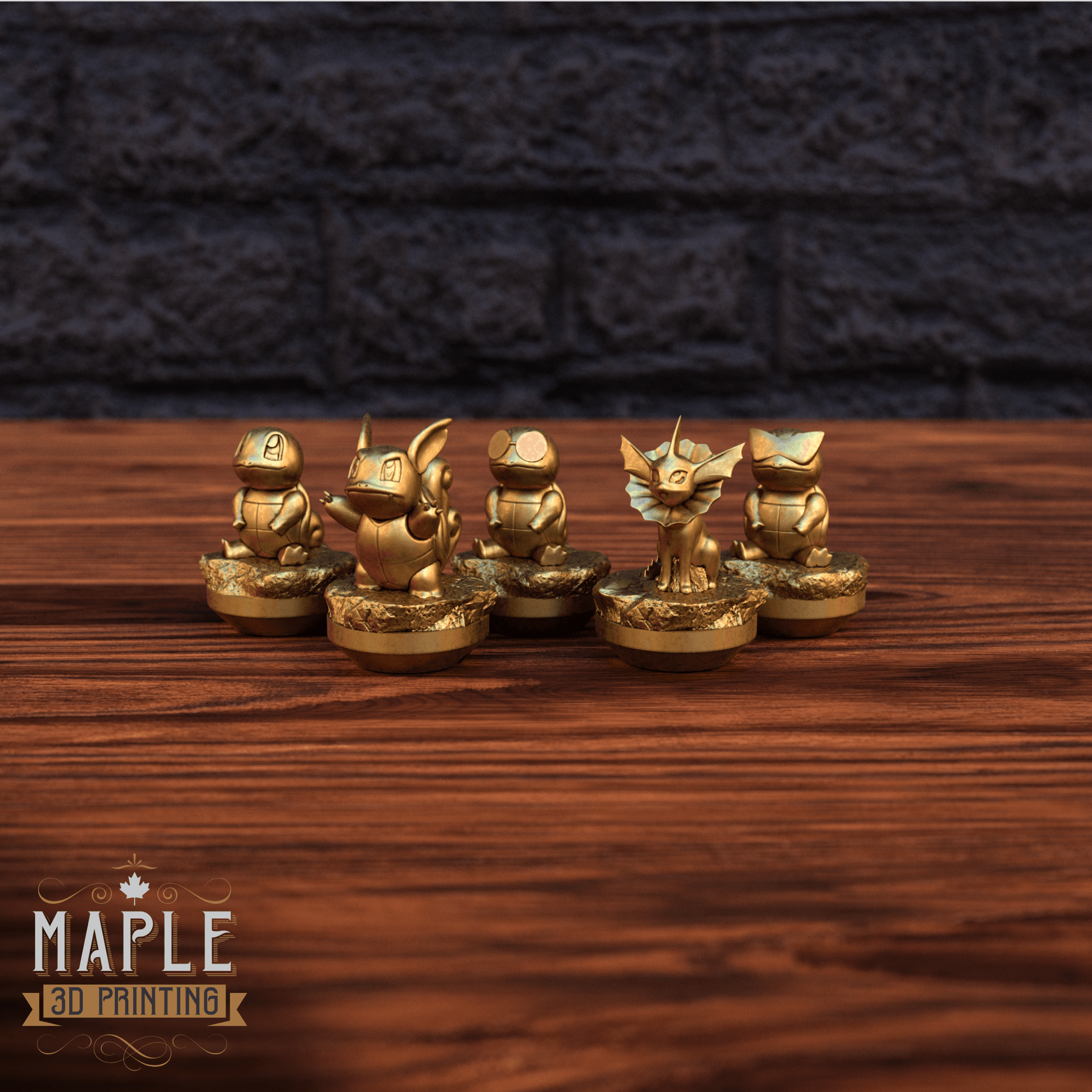 Pokemon Chess Set - Customizable - Support Free 3d model