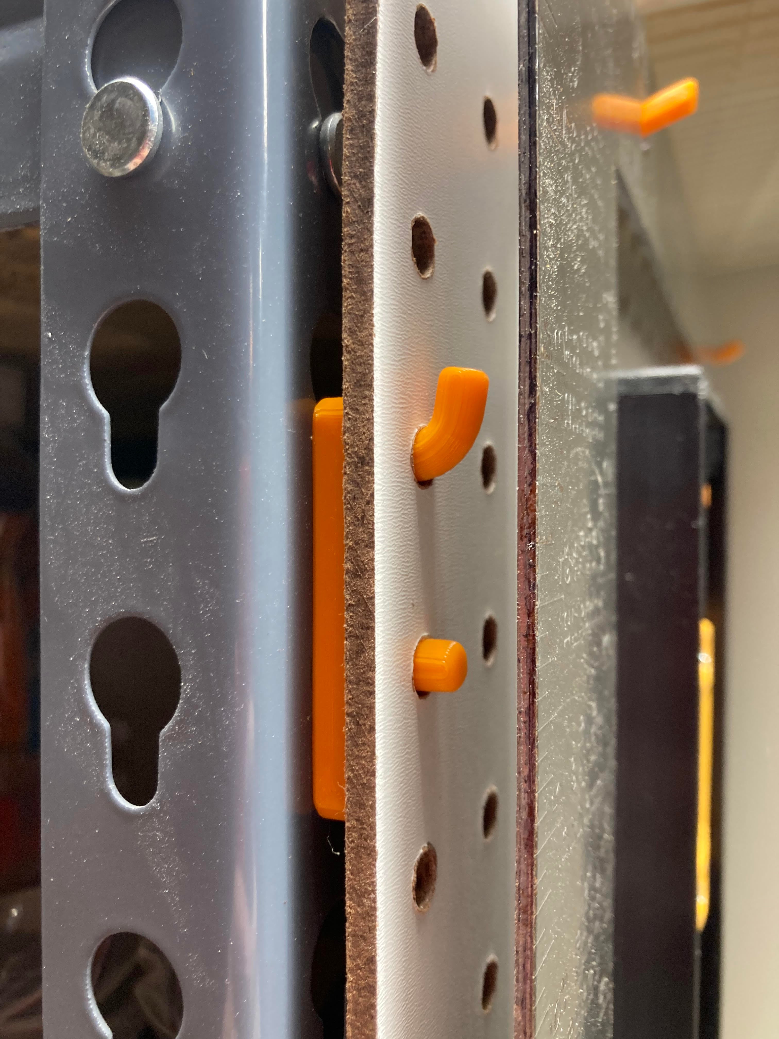 Steel Garage / Storage Shelf Pegboard Holder / Connector 3d model