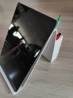 Tablet Stand with Pen Holder 3d model