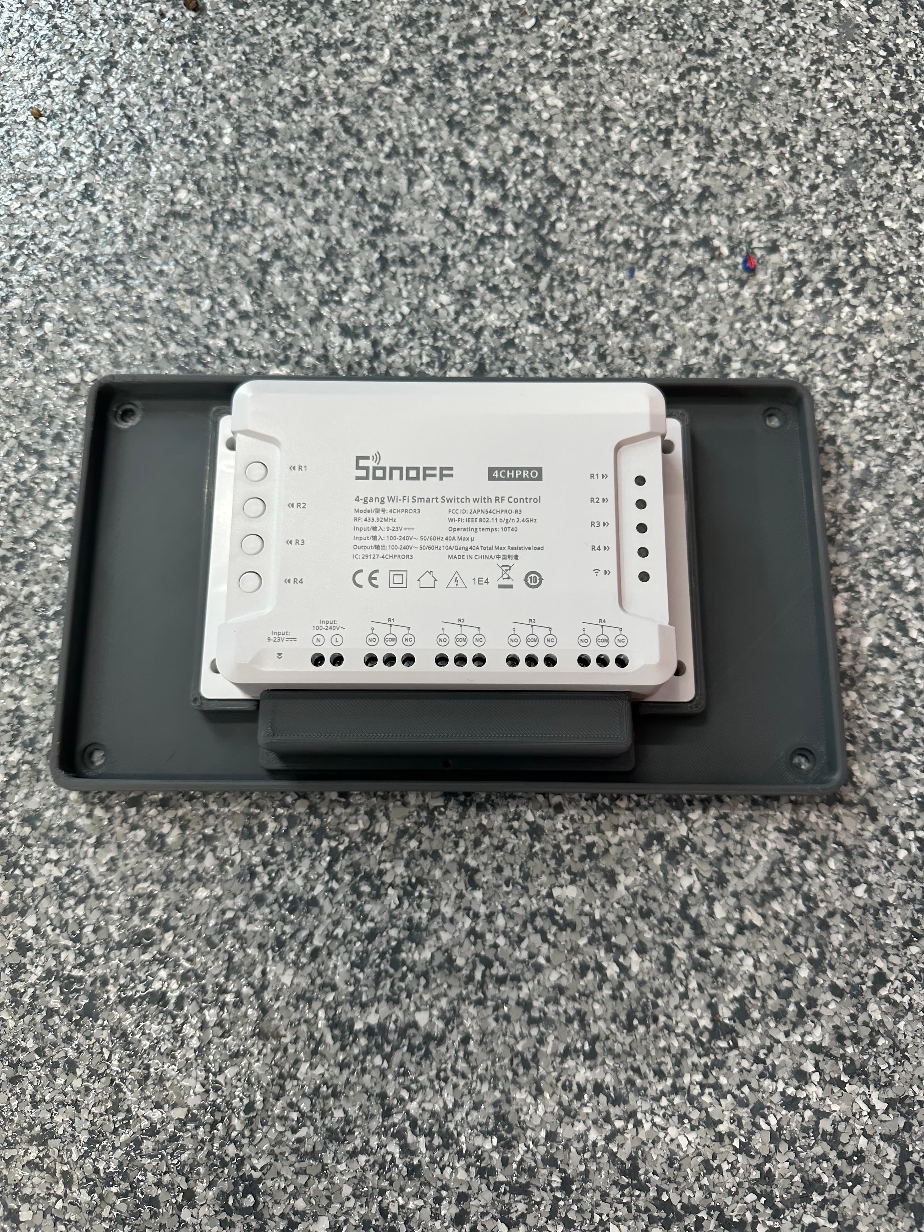 Wall mounting plate for Sonoff 4CH/4CHPRO 3d model
