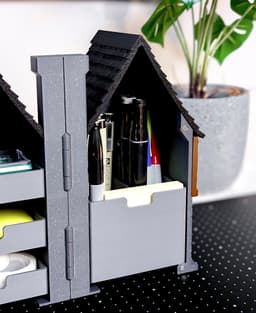 Medieval House - Foldable Desk Organizer 3d model