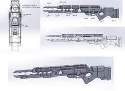 Murder Drones Uzi Railgun 3d model