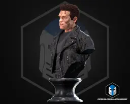 T-800 Arnold Bust - 3D Print Files 3d model